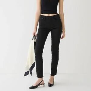 J. Crew Vintage Slim Straight Jeans Black Stretch Denim Mid Rise Womens Size 29
